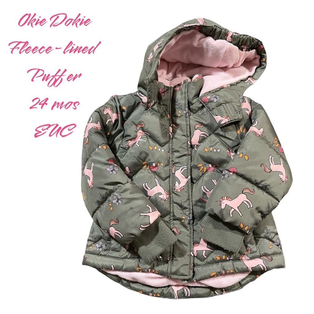 Okie Dokie Fleece lined Puffer Jacket